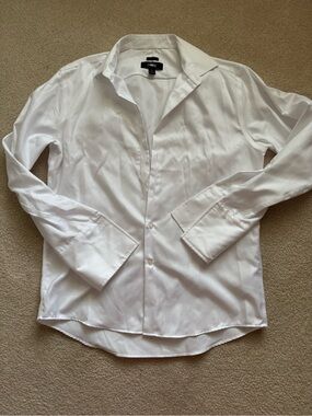 joseph abboud white egyptian cotton dress shirt Modern Fit Performance Knit Twill Dress Shirt | White